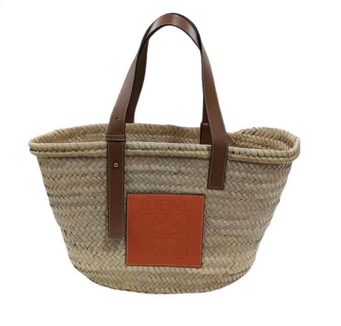 LOEWE Tote Bag BASKET L Beige/Orange