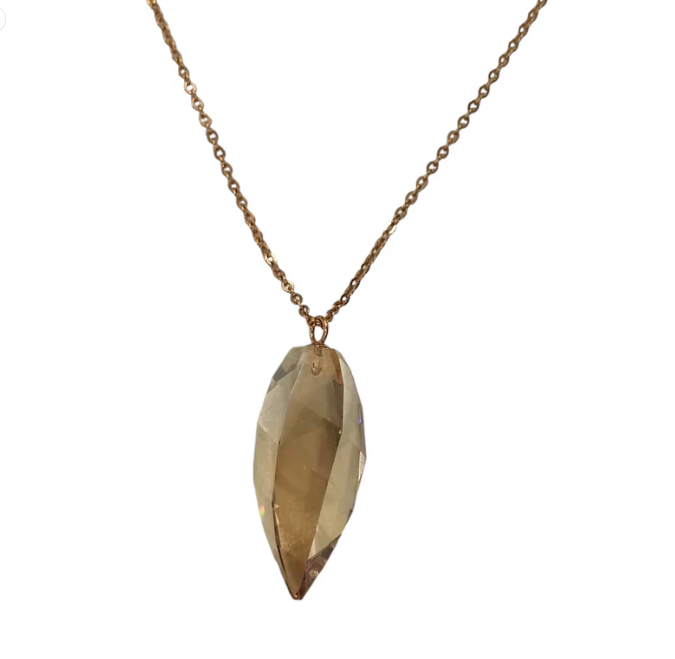 SWAROVSKI NECKLACE CRYTALS GOLD