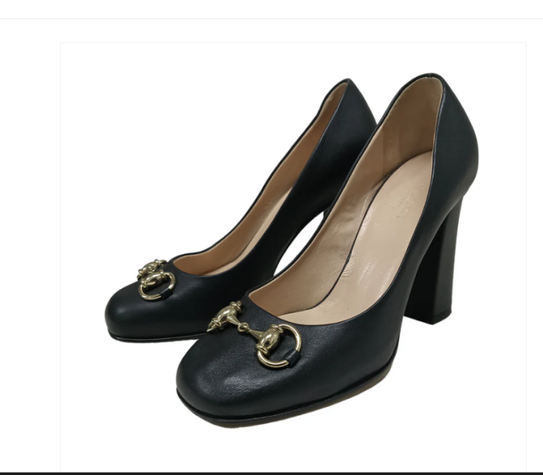GUCCI Horsebit Pumps SIZE 34.5 Lady’s Black 466704