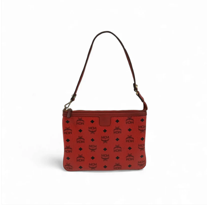 MCM Shoulder Bag MMK5SVE92LE001 Red *Stain/Damage* Rank B