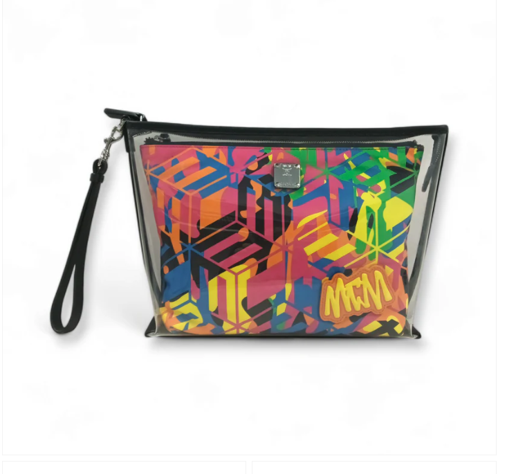 MCM Clutch Bag MXZCATA02MT001 Multi Color Rank B