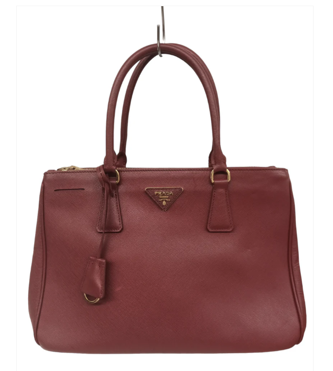 PRADA Bag Saffino Galleria 35 Win Red 37 Rank B