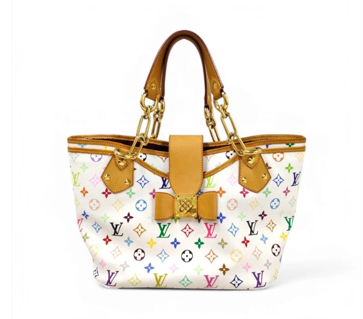 LOUIS VUITTON Handbag Annie GM M40303 White Stain Rank B