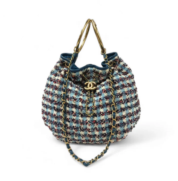 CHANEL Bag Tweed 23847536 Multi Color Bucket bag *With Gurantee card* Rank A