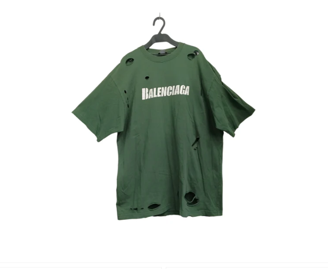 BALENCIAGA BOXY T-SHIRT SIZE XS MENS GREEN 651795