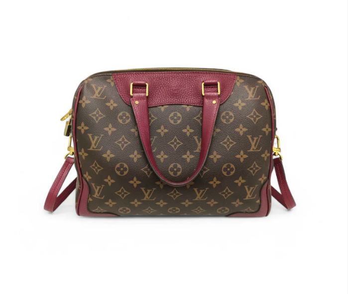 LOUIS VUITTON Hand Bag Monogram M40545 Brown/Red Retiro Rank AB