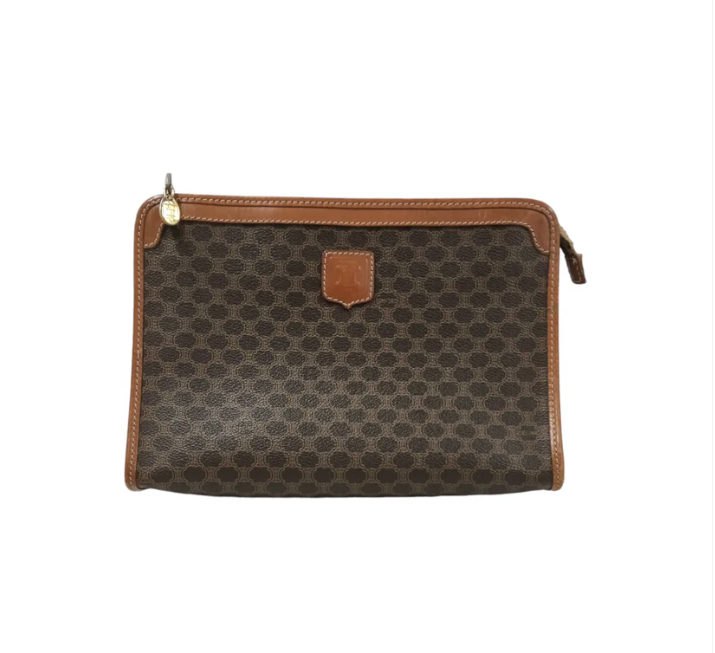 CELINE Pouch Brown Rank B
