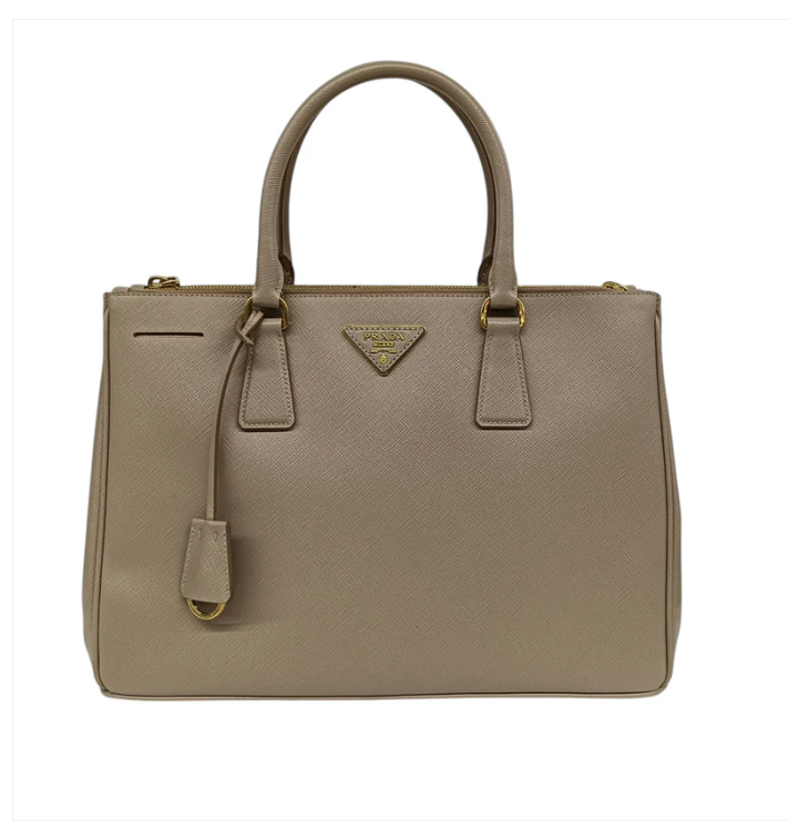 PRADA 2Way Bag SAFFIANO BN2274 Beige Stain 31/I 165 Rank(AB)