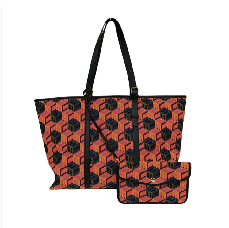 MCM Tote Bag MWPCSCK01MT001 Rank (A) Multi color*Tag Damage With Pouch