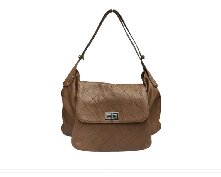 CHANEL Shoulder Bag matrasse Brown 1299