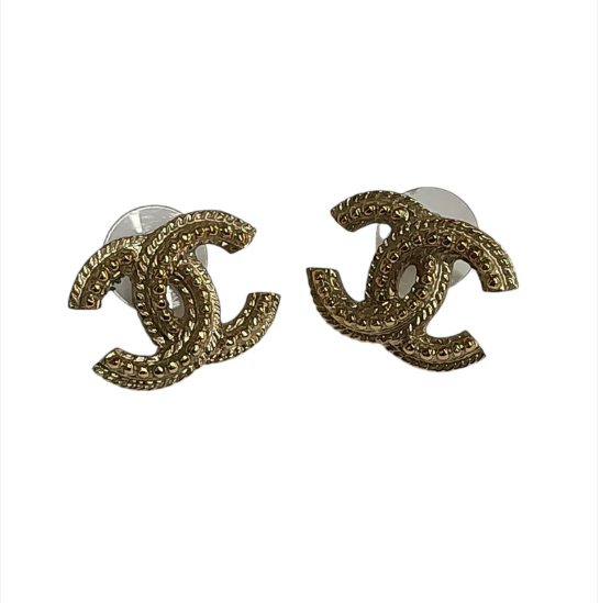 CHANEL Earring B17 Silver