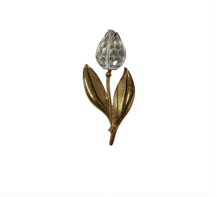 SWAROVSKI Brooch Gold Tulip