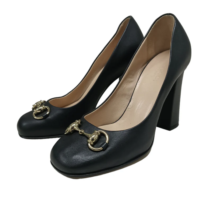 GUCCI Horsebit Pumps SIZE 34.5 Lady’s Black 466704