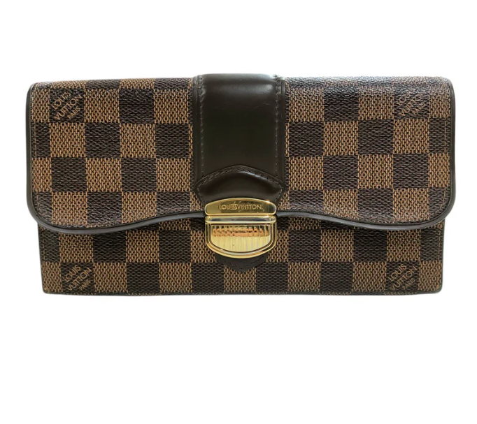 LOUIS VUITTON Wallet Damier Ebene Sistina CA3069 N61747 Brown