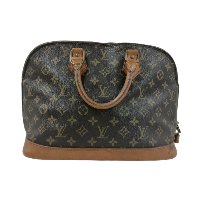 LOUIS VUITTON Handbag ALMA M51130 Brown Stain Rank C