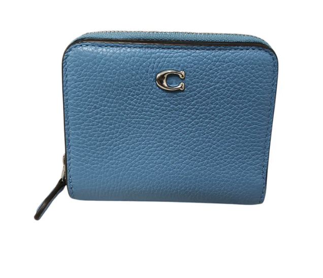 COACH Wallet Round Zip Sky Blue CR551