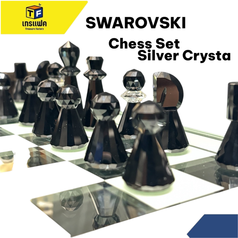 SWAROVSKI Chess Set Silver Crystal: ผลงานศิลปะระดับมาสเตอร์พีซบนกระดานหมากรุก